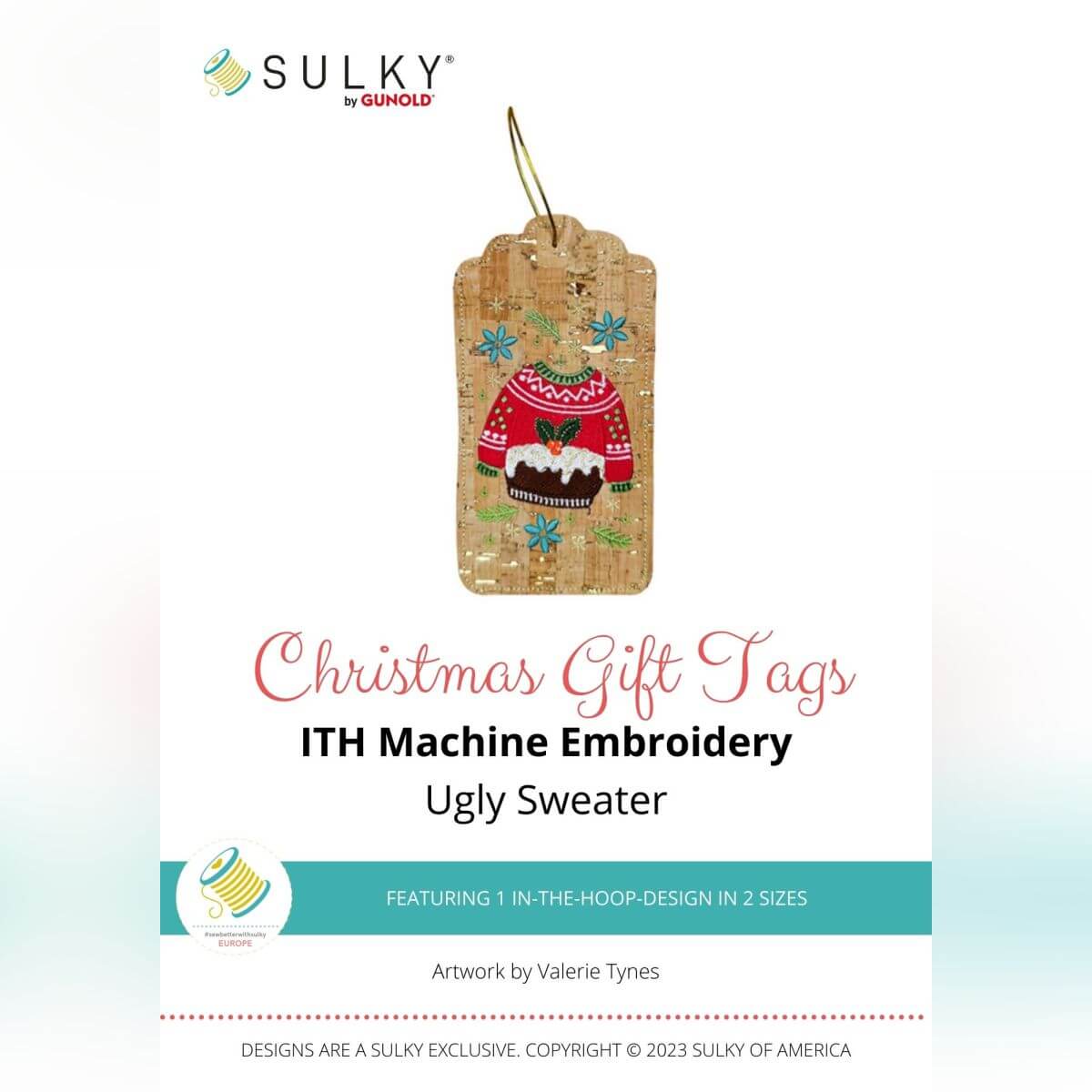 Stickdesign Christmas Gift Tags: Ugly Sweater (Download) 