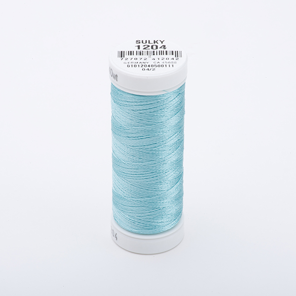 SULKY RAYON 40 coloured, 225m/250yds Snap Spools -  Colour 1204 Pastel Jade