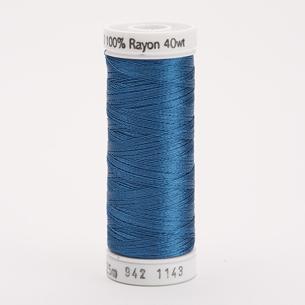 SULKY RAYON 40 coloured, 225m/250yds Snap Spools -  Colour 1143 True Blue