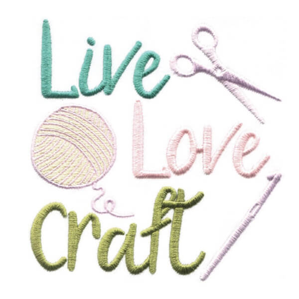 Stickdesign Love to Craft - Wording (Download)