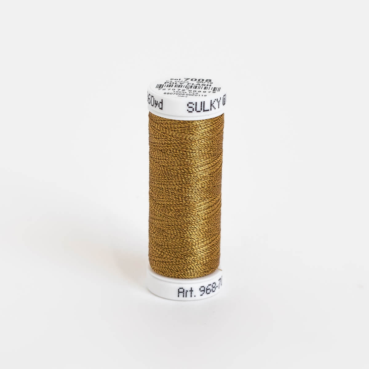 SULKY POLY FLASH 40, 330m Snap Spulen - Farbe 7008 Light Antique Gold
