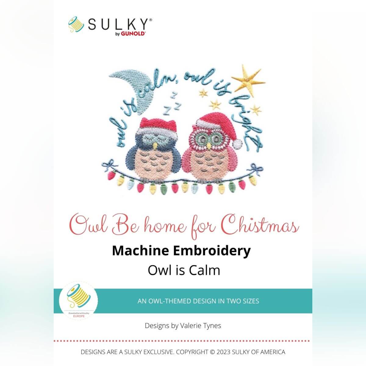 Stickdesign Owl Be Home for Christmas - Owl is Calm (Download)