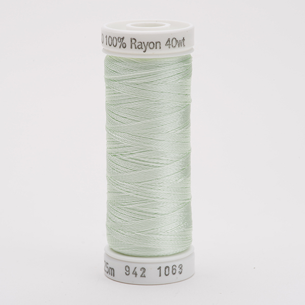 SULKY RAYON 40 coloured, 225m/250yds Snap Spools -  Colour 1063 Pale Yellow Green
