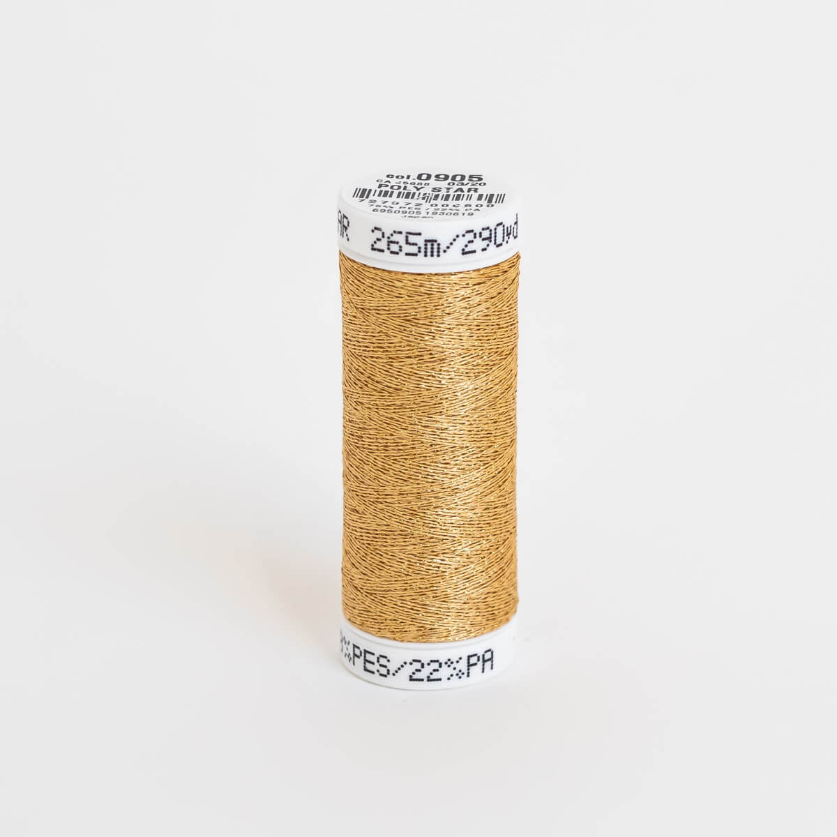 SULKY POLY SPARKLE (STAR) 30, 265m Snap Spulen - Farbe 0905 Gold with Gold Sparkle