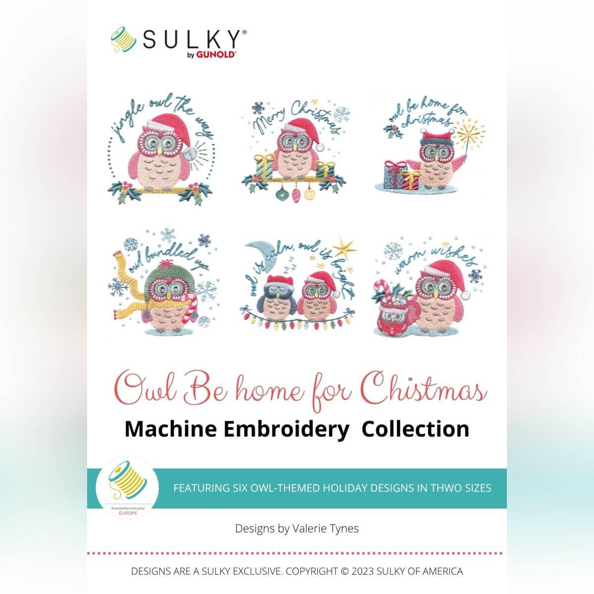 Stickdesign Owl Be Home for Christmas Collection (Download)