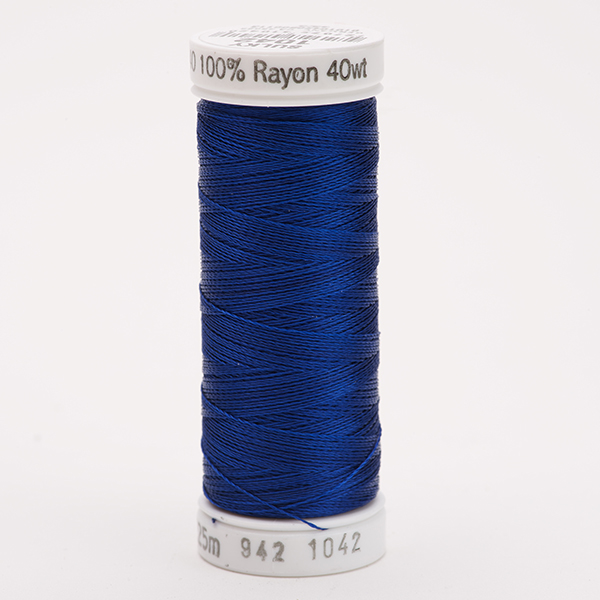 SULKY RAYON 40 coloured, 225m/250yds Snap Spools -  Colour 1042 Bright Navy Blue