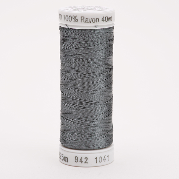 SULKY RAYON 40 coloured, 225m/250yds Snap Spools -  Colour 1041 Med. Dk. Gray