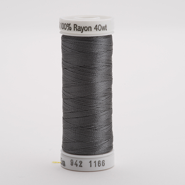SULKY RAYON 40 farbig, 225m Snap Spulen -  Farbe 1166 Med. Steel Gray