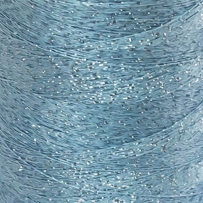 SULKY POLY SPARKLE (STAR) 30, 1000m/1094yds Maxi Spools - Colour 0580 Light Weathered Blue with Tone On Tone Sparkle