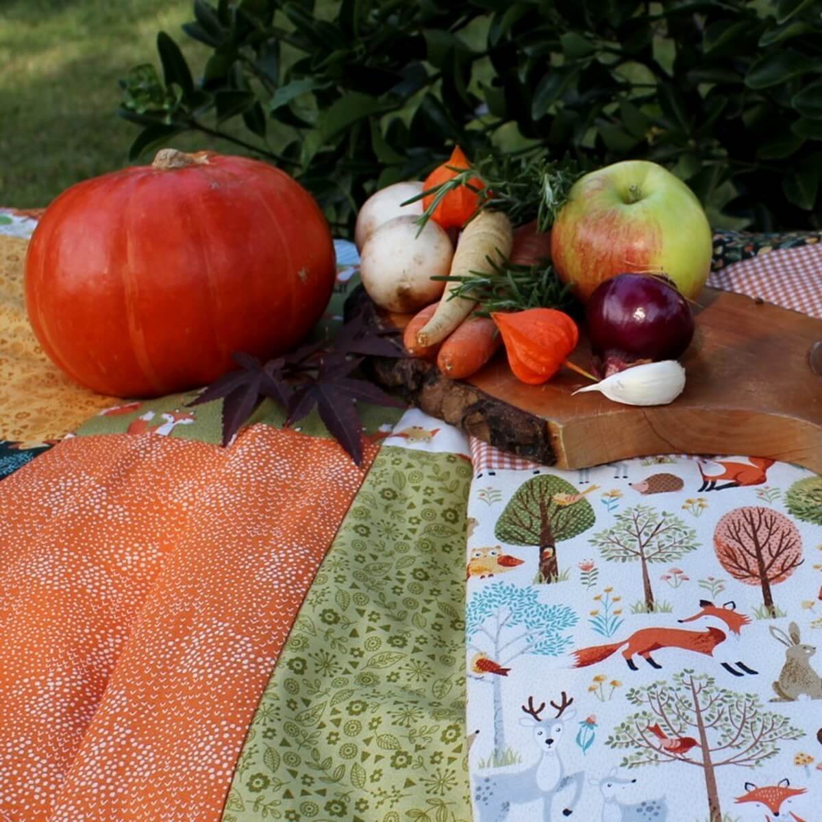 Picknickdecke - Herbstquilt