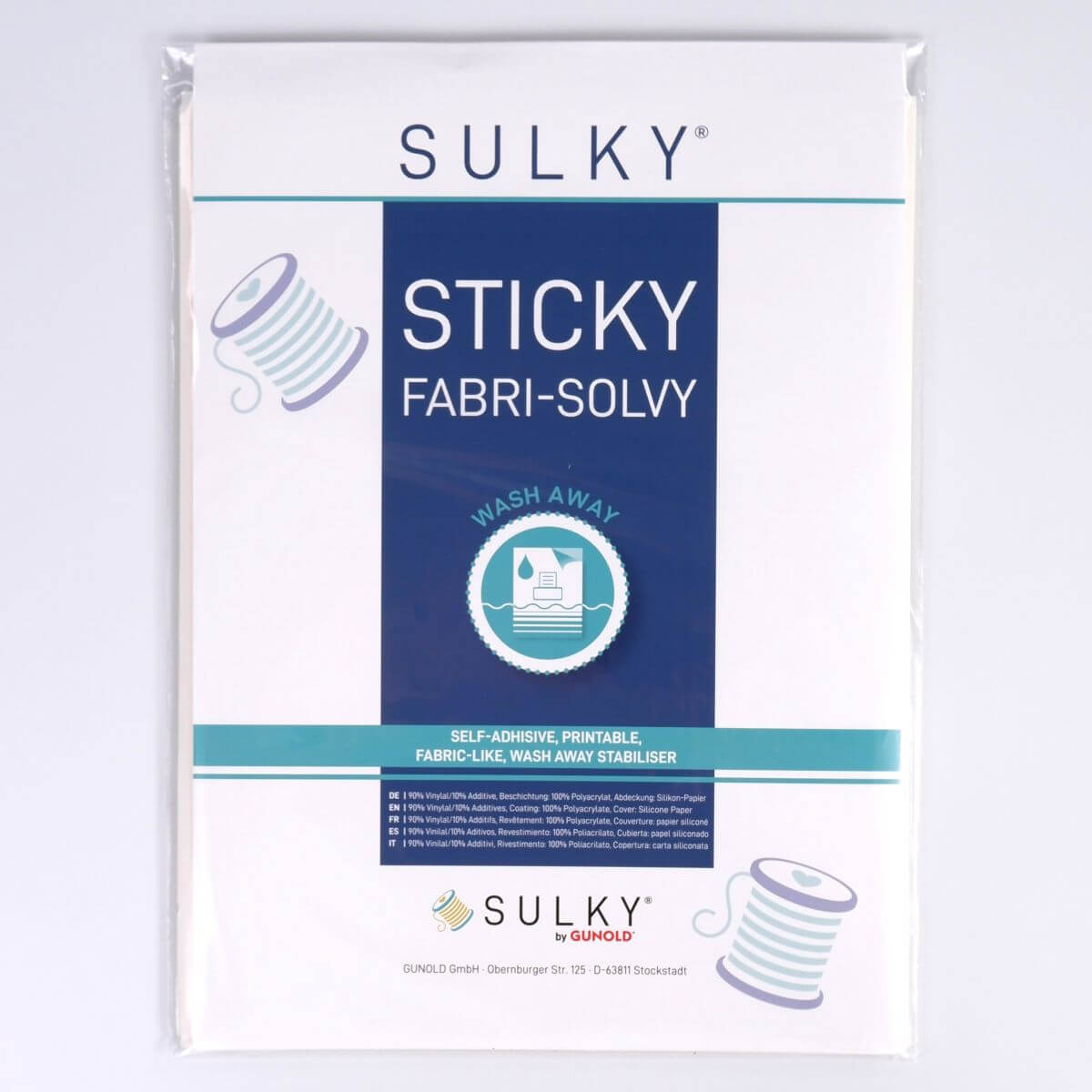 SULKY STICKY FABRI-SOLVY, 12 sheets á
21,5cm x 28cm