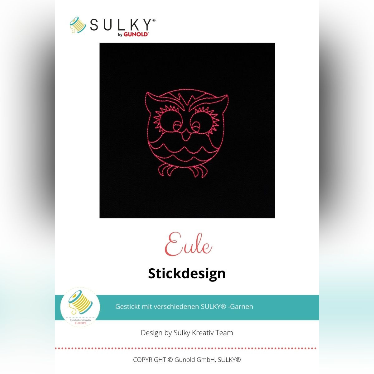 Stickdesign Eule (Download)