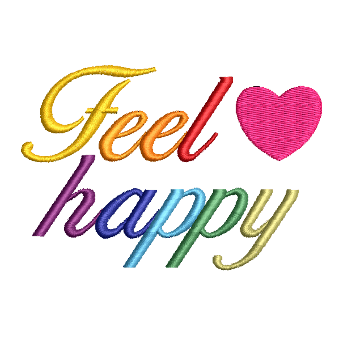 Stickdesign Feel Happy (Download)