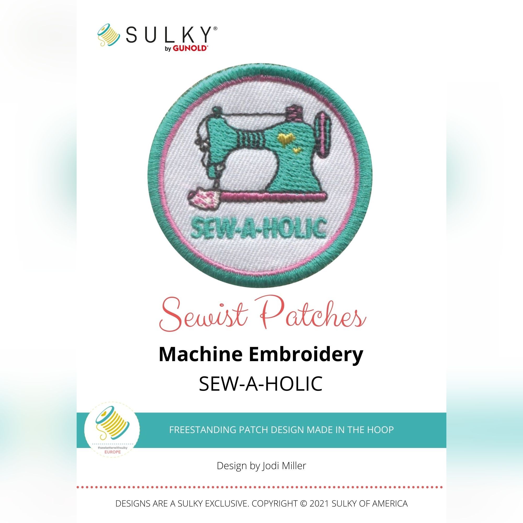 Stickdesign Sewist Patches: SEW-A-HOLIC (Download)