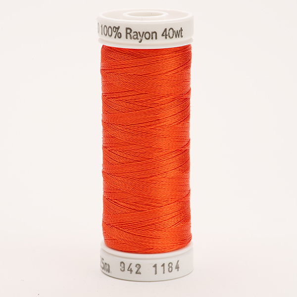 SULKY RAYON 40 farbig, 225m Snap Spulen -  Farbe 1184 Orange Red