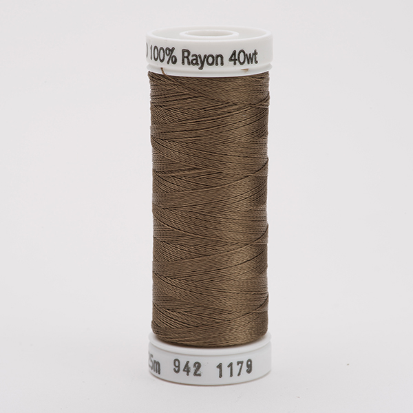 SULKY RAYON 40 coloured, 225m/250yds Snap Spools -  Colour 1179 Dk. Taupe