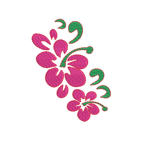 Stickdesign Sommer Hibiskus