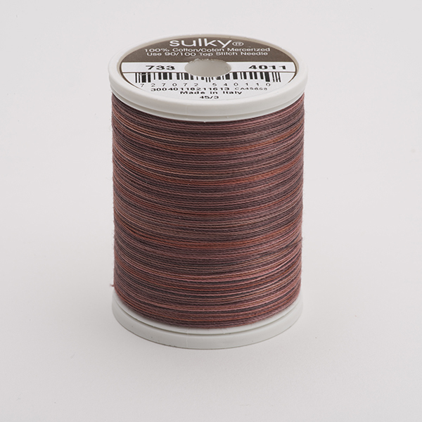 SULKY COTTON 30, 450m King Spulen -  Farbe 4011 Milk Chocolate multicolour
