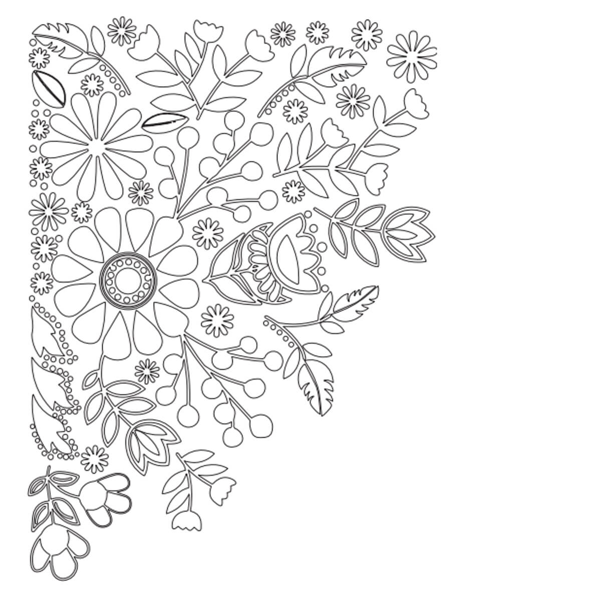 Handstickdesign Boho Floral Large (Download)