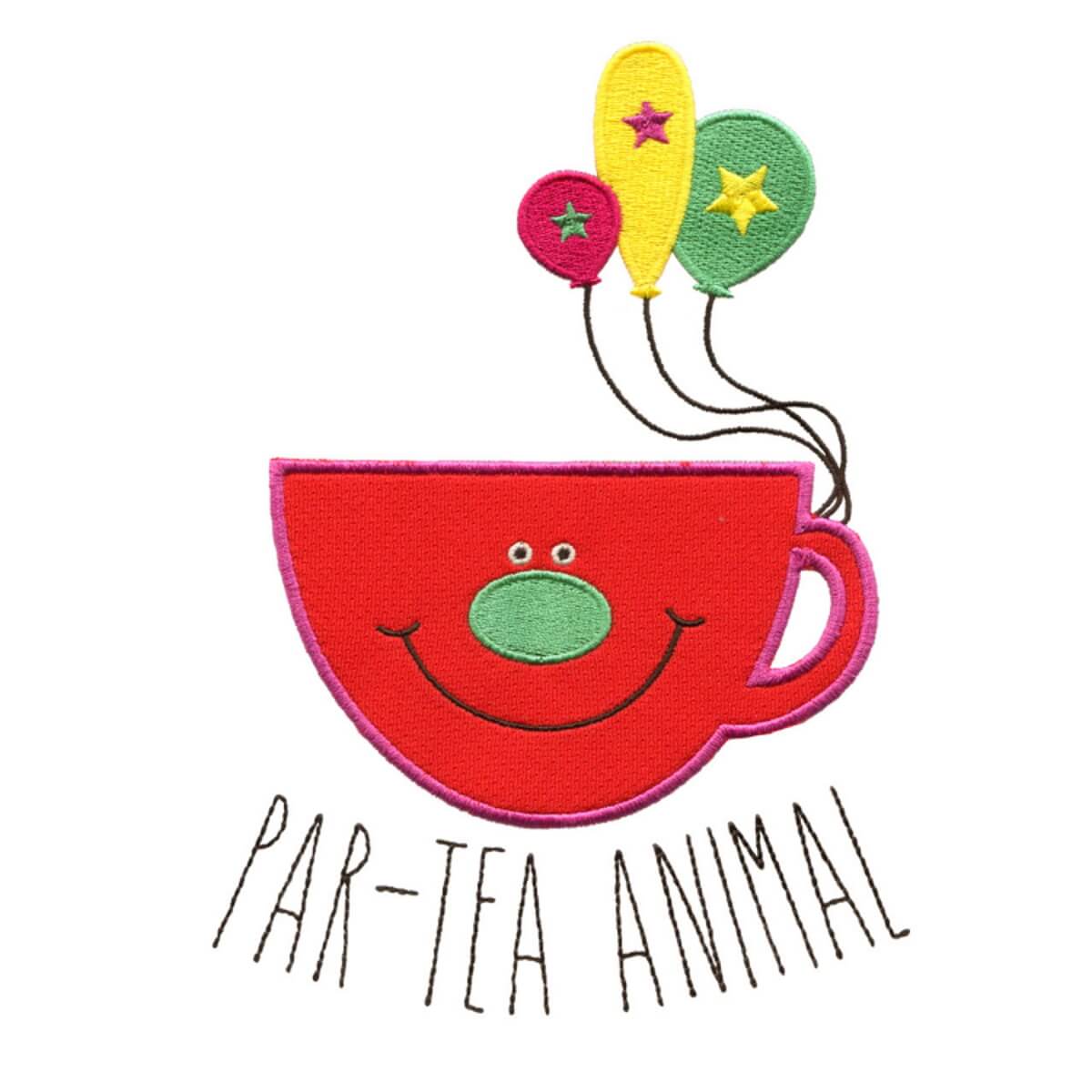 Stickdesign Cup of Tea: Par-Tea Animal (Download)