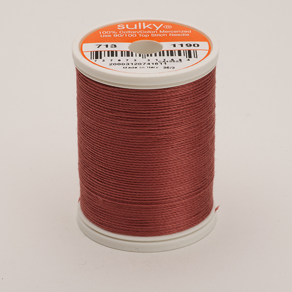 SULKY COTTON 12, 270m/300yds King Spools -  Colour 1190 Med. Burgundy