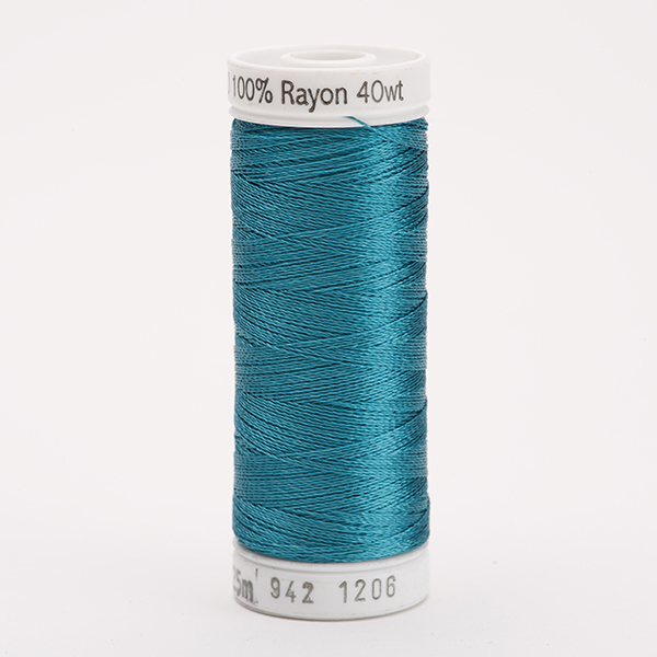SULKY RAYON 40 coloured, 225m/250yds Snap Spools -  Colour 1206 Dk. Jade