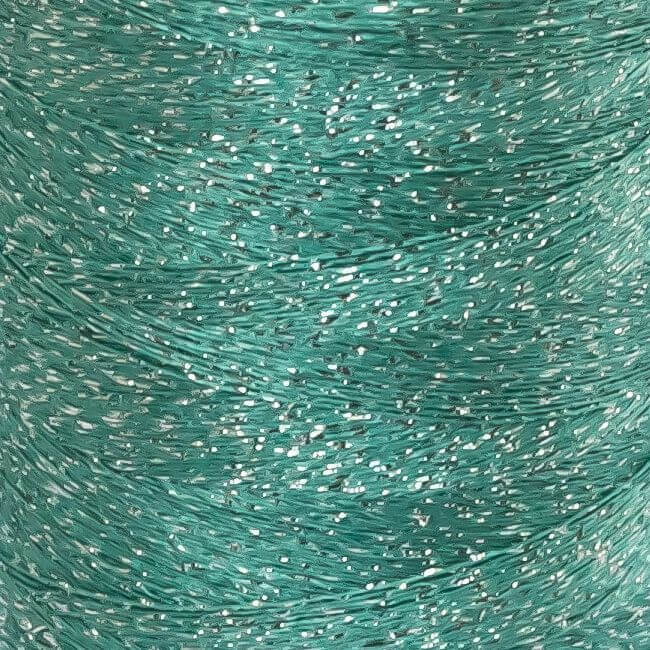 SULKY POLY SPARKLE (STAR) 30, 265m/290yds Snap Spools - Colour 0571 Light Teal with Silver Sparkle