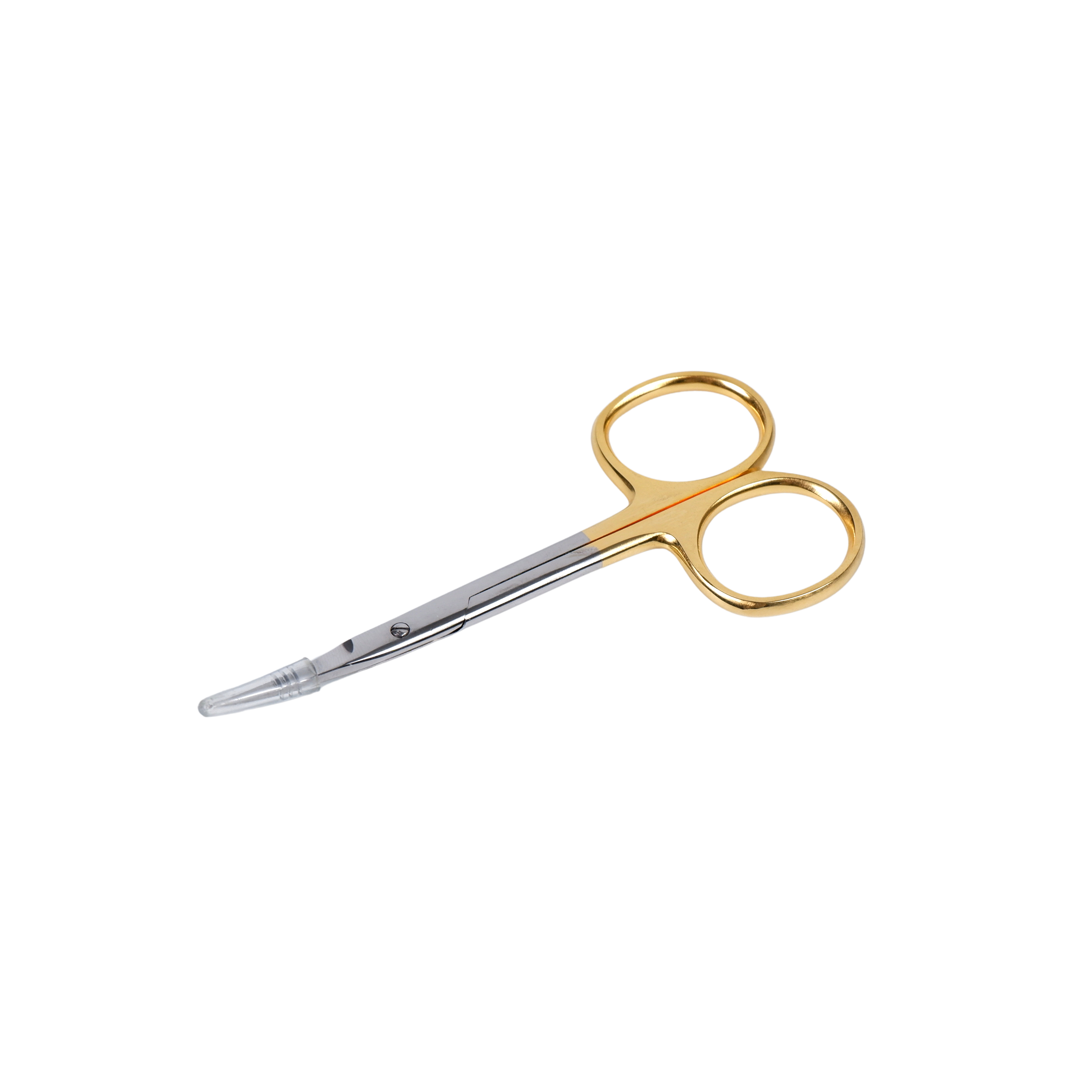 Schere gebogen, 10 cm - vergoldet
