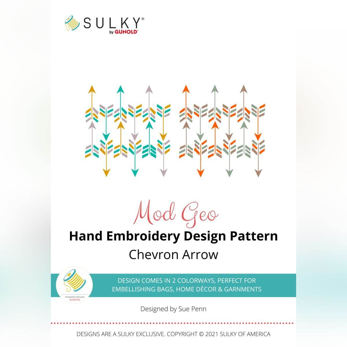 Handstickdesign Mod Geo: Chevron Arrow (Download)