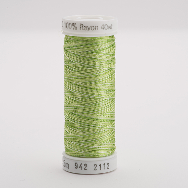 SULKY RAYON 40 ombre/multicolor, 225m/250yds Snap Spools -  Colour 2113 Vari-Bright Greens