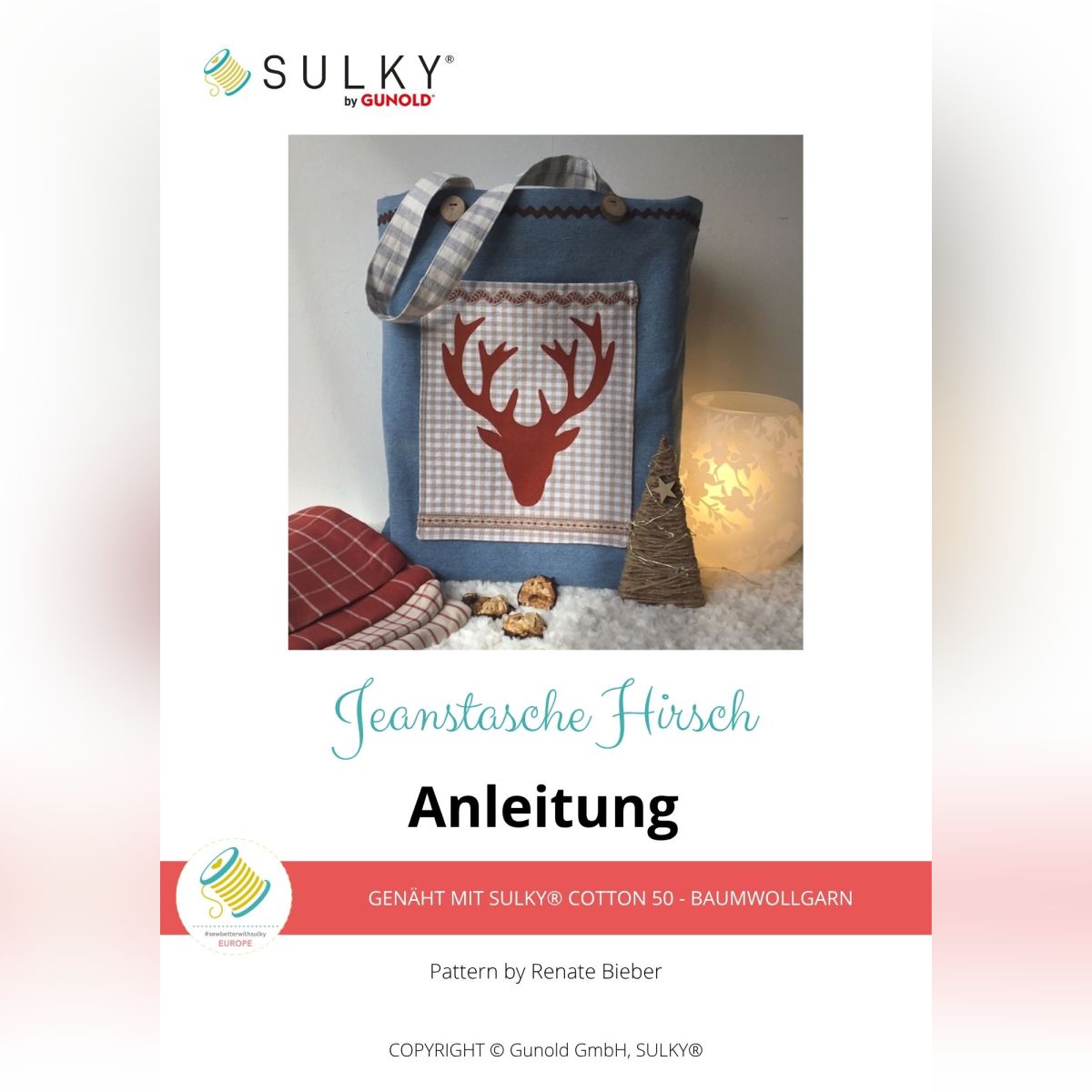 Jeanstasche Hirsch