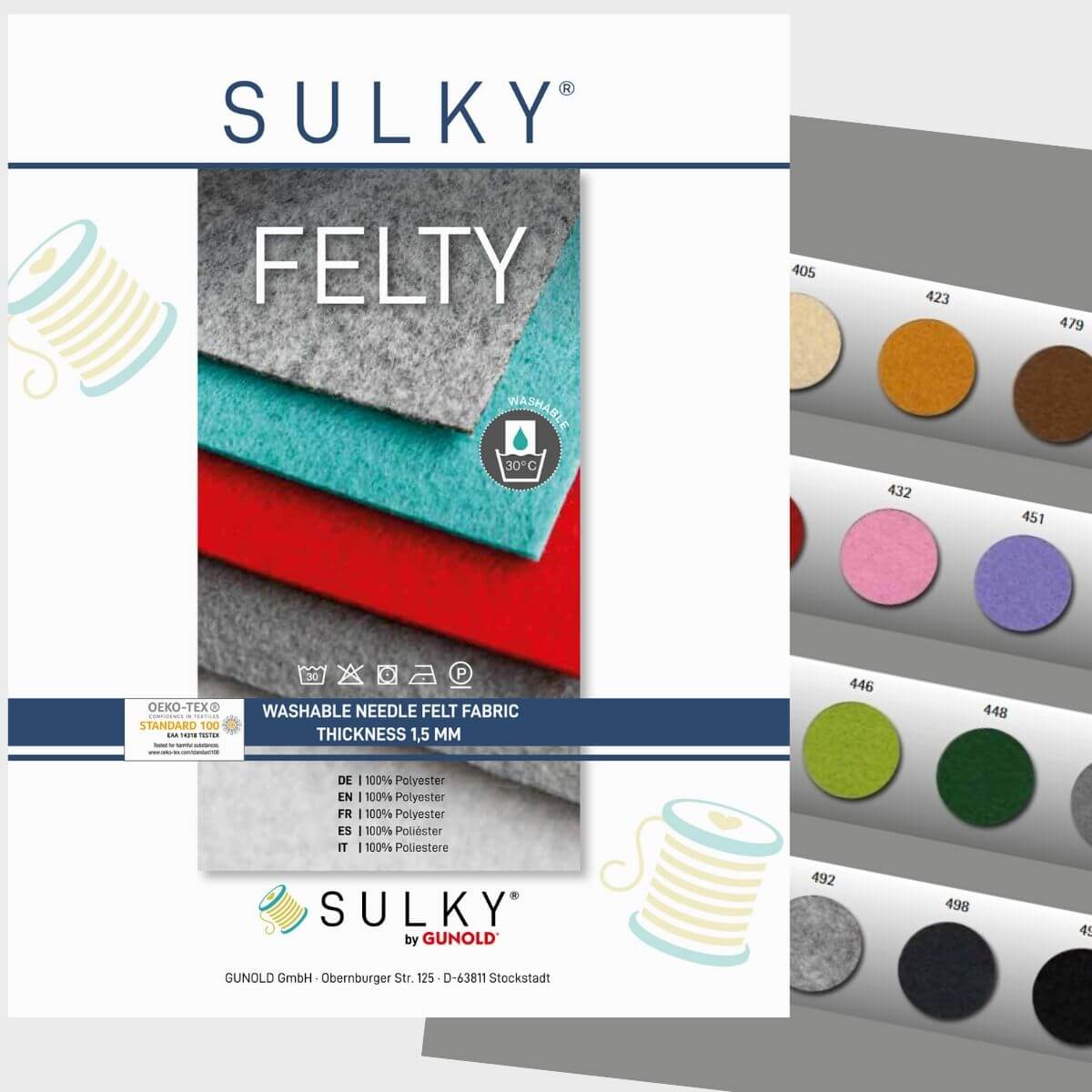SULKY FELTY Colour Card – original Colour Samples