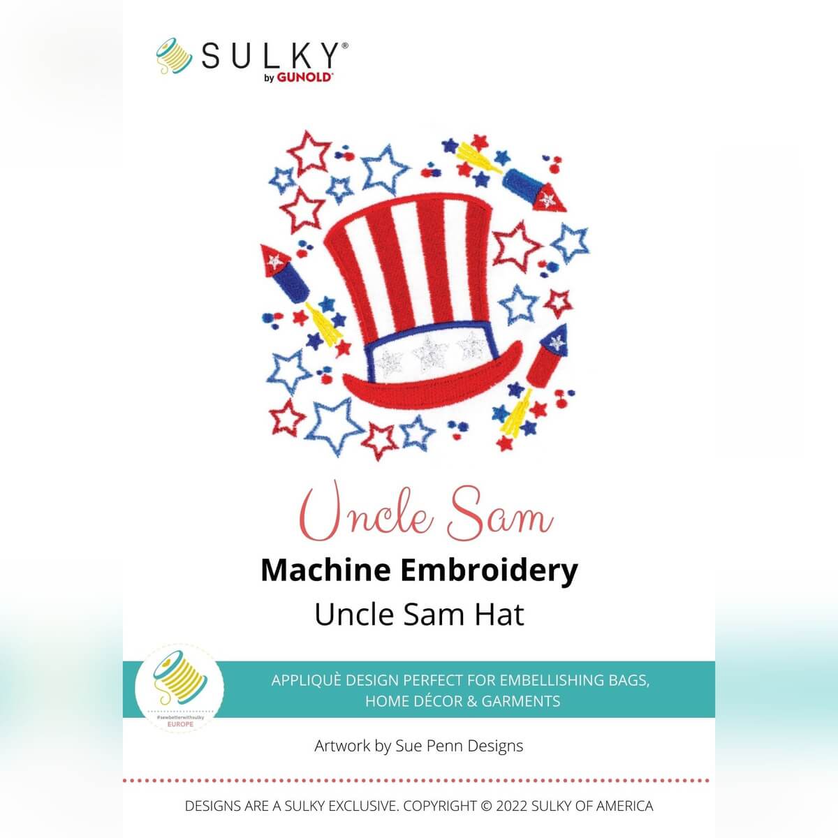 Stickdesign Uncle Sam: Uncle Sam Hat (Download)
