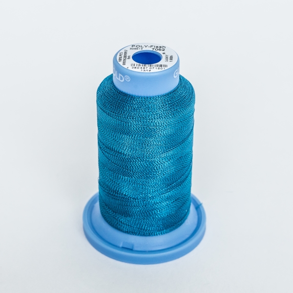 SULKY POLY FLASH 40, 1000m/1094yds Maxi Spools - Colour 7052 Peacock Blue