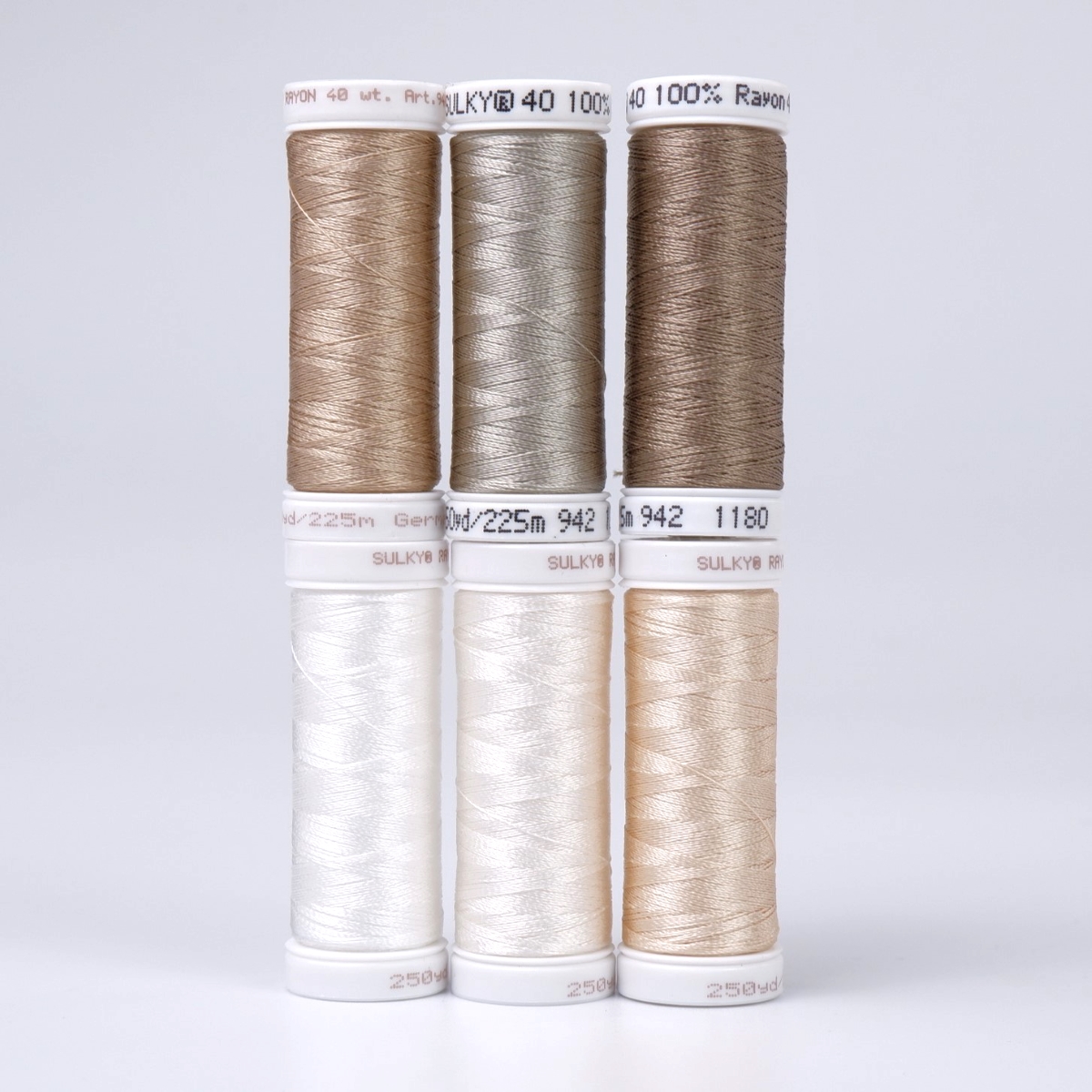 SULKY RAYON 40 - NEUTRALS (6x 225m Snap
Spools)