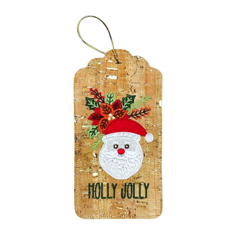 Stickdesign Christmas Gift Tags: Jolly Santa (Download) 