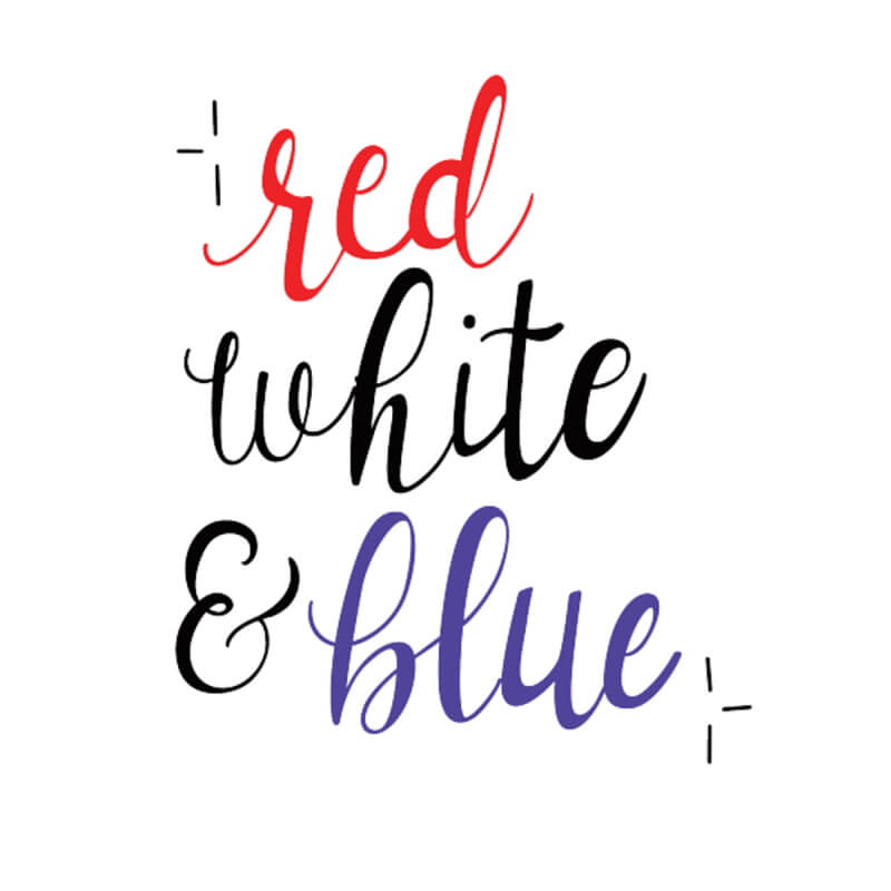 Handstickdesign Red White and You Collection (Download)