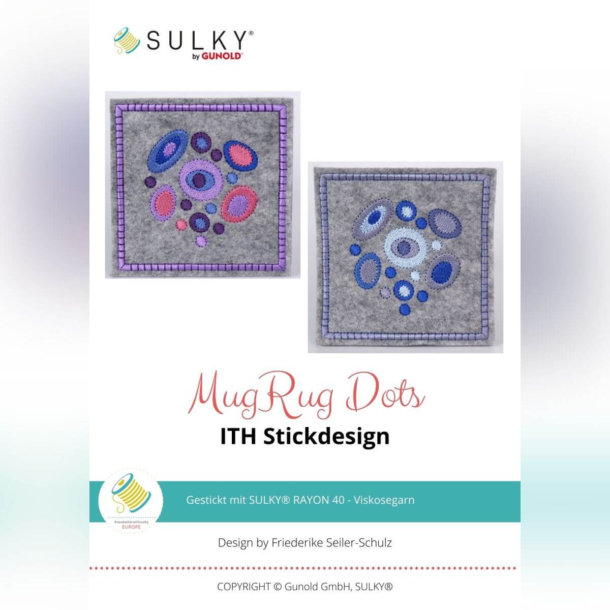 Stickdesign MugRug Dots ITH (Download)