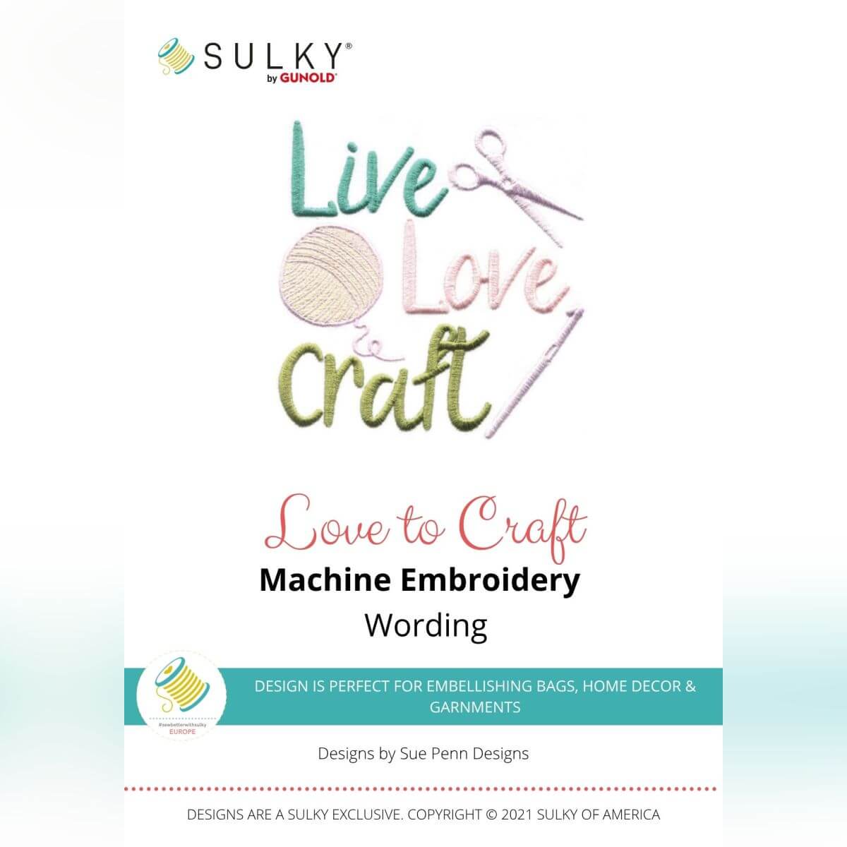 Stickdesign Love to Craft - Wording (Download)