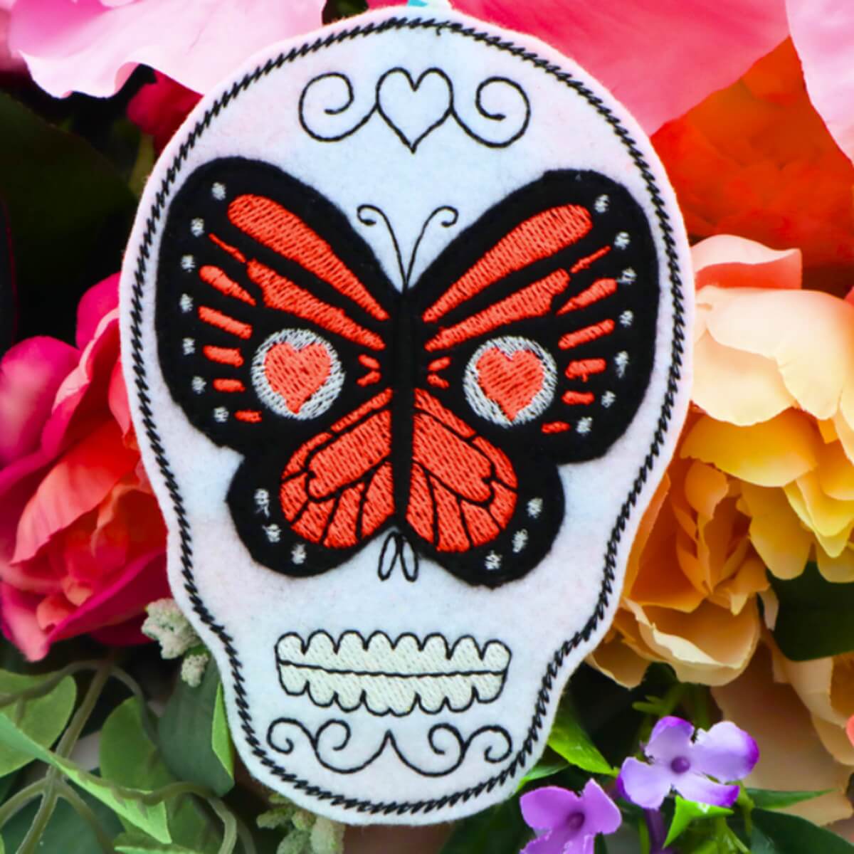 Stickdesign ITH Sugar Skulls Air Freshener Covers (Download)