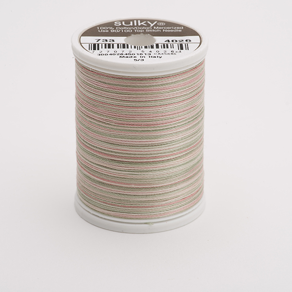 SULKY COTTON 30, 450m/500yds King Spools -  Colour 4026 Earth Pastels multicolour