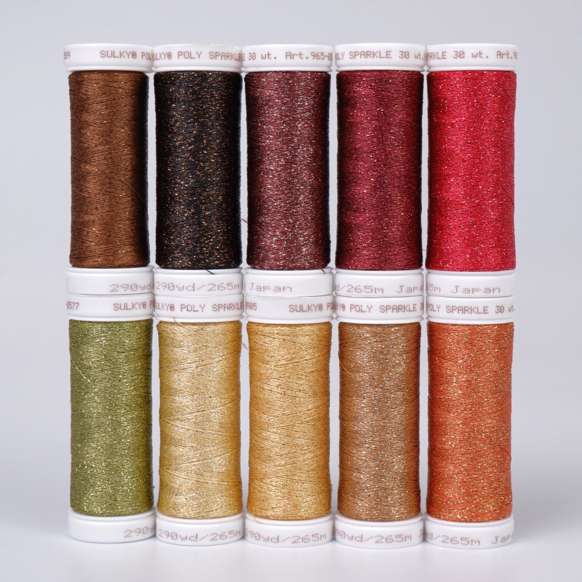 SULKY POLY SPARKLE 30 - Glittering Autumn
(10x 265m Snap Spools)