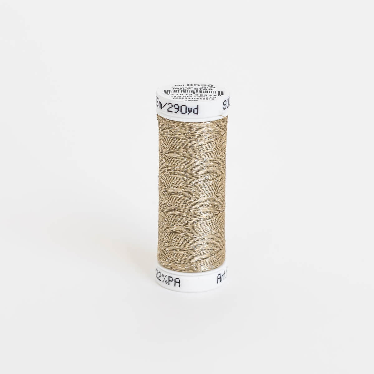 SULKY POLY SPARKLE (STAR) 30, 265m/290yds Snap Spools - Colour 0550 Beige with Tone On Tone Sparkle