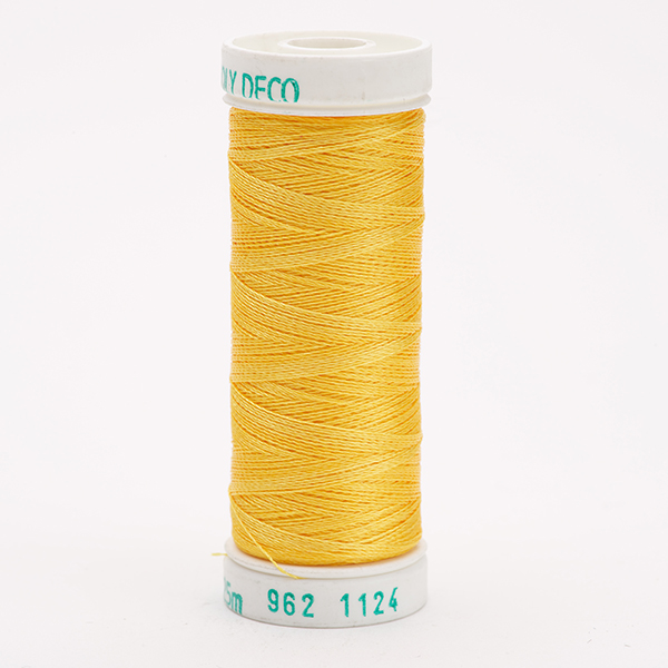SULKY POLY DECO 40, 225m/250yd Snap Spools -  Colour 1124 Sun Yellow