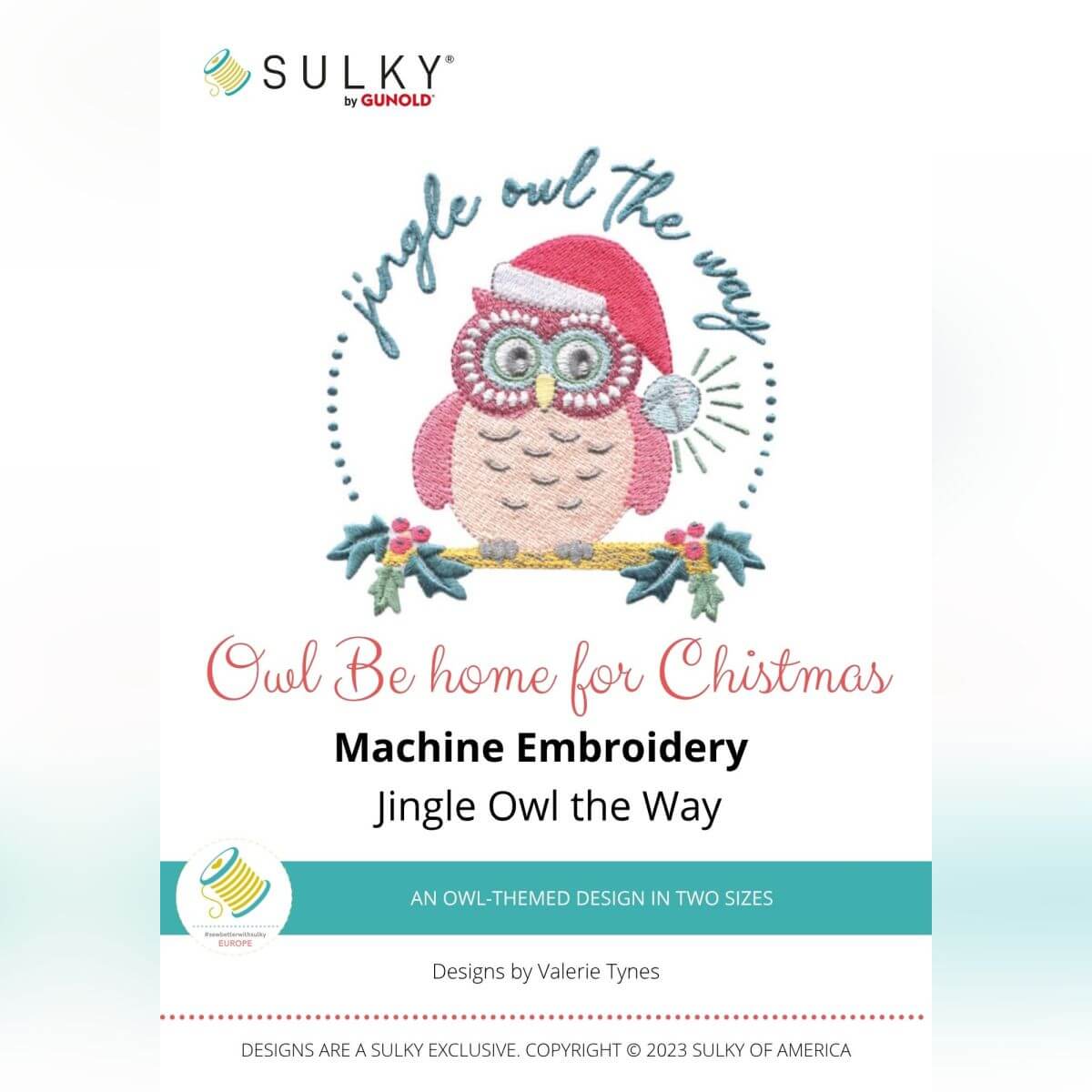 Stickdesign Owl Be Home for Christmas - Jingle Owl (Download)