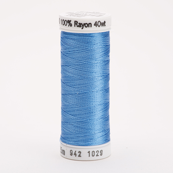 SULKY RAYON 40 coloured, 225m/250yds Snap Spools -  Colour 1029 Med. Blue