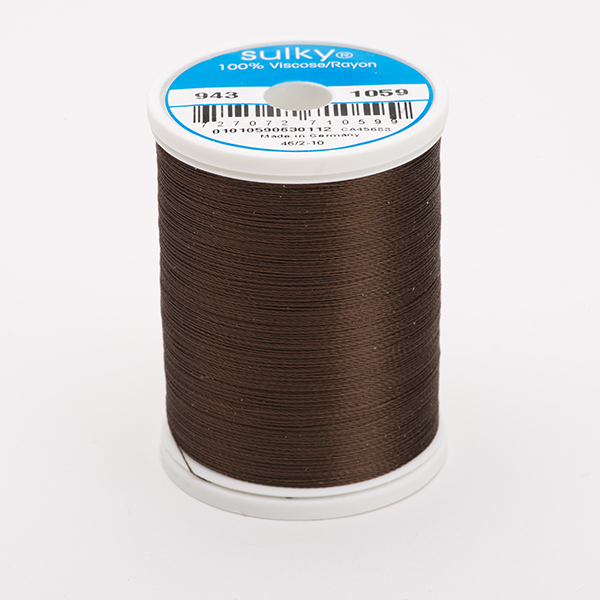 SULKY RAYON 40 coloured, 780m/850yds King Spools -  Colour 1059 Dk. Tawny Brown