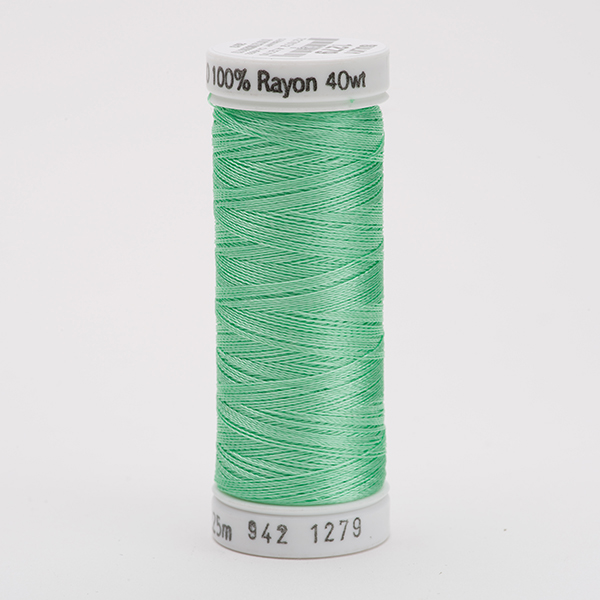 SULKY RAYON 40 coloured, 225m/250yds Snap Spools -  Colour 1279 Willow Green
