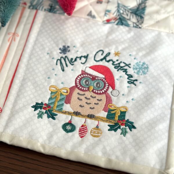 Stickdesign Owl Be Home for Christmas - Merry Christmas (Download) Stickdesign Owl Be Home for Christmas - Merry Christmas (Download)