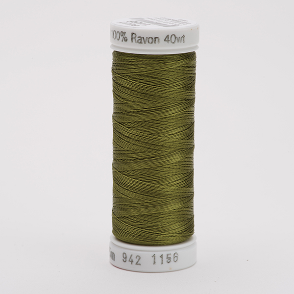 SULKY RAYON 40 coloured, 225m/250yds Snap Spools -  Colour 1156 Lt. Army Green